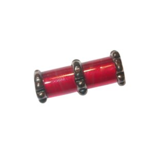 Czech Tube Bead – 20mm – Red