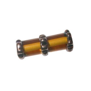Czech Tube Bead – 20mm – Orange