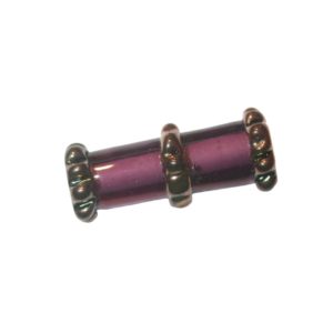 Czech Tube Bead – 20mm – Purple