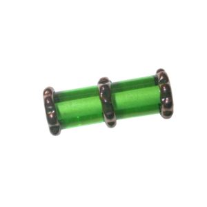 Czech Tube Bead – 20mm – Green