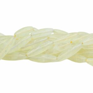 Yellow Jade - 40 x 12mm Oval - 39cm Strand