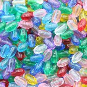 Oval - 9 x 6mm - Transparent Mix