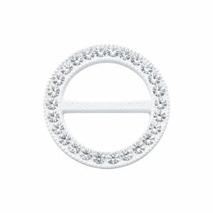 Swarovski 51304 - Buckle - Round - 24mm - Crystal / White