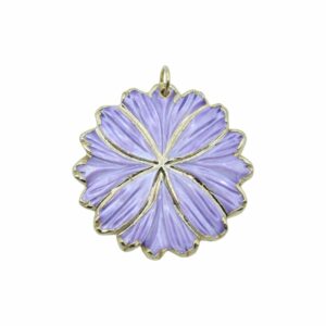 Shell Flower Pendant – 40mm - Purple