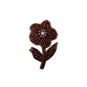 Flower With Stem - 5.2 x 3cm - Bronze