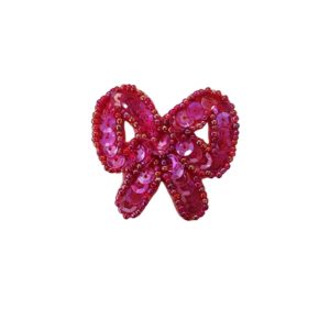 Bow - 4 x 4.5cm - Lt Red