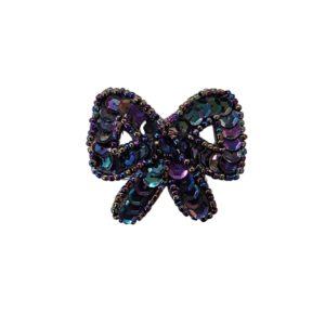 Bow - 4 x 4.5cm - Oil Slick