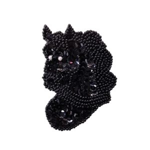Horse Head - 7.5 x 5.5mm - Black