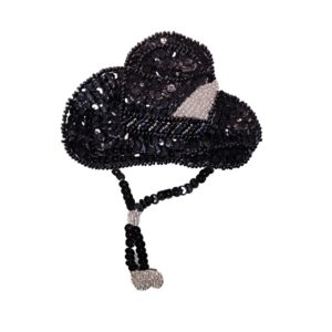 Hat - Cowboy - 10 x 13cm - Black