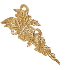 Pearl / Sequin Rose Spray - 31 x 14cm - Yellow