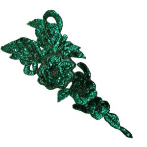 Pearl / Sequin Rose Spray - 31 x 14cm - Green