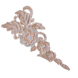 Pearl / Sequin Rose Spray - 31 x 14cm - Cream