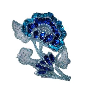 Spray With Beaded Leaves - 13 x 10cm