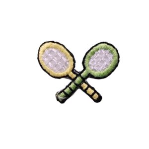 Tennis Racket - 24 x 18mm - Green / Yellow