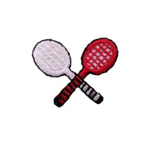 Tennis Racket - 35 x 25mm - Red / White