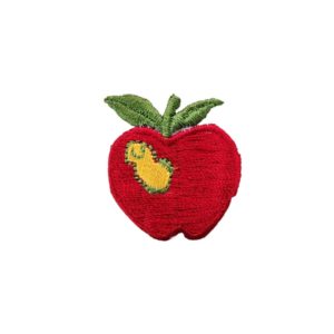 Apple With Worm - 35 x 28mm