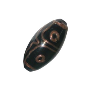 Oval - 30 x 15mm - Black