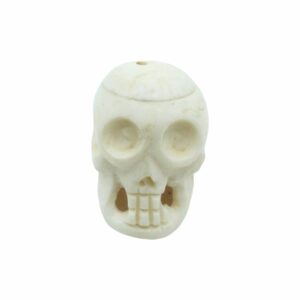 Bone Bead - Skull - 40mm - White