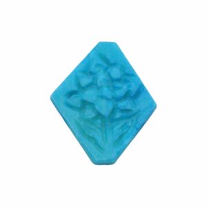 Bone Bead - Diamond - 2 Holes - 28mm - Blue