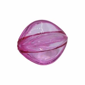 Oval Bead - Fluted - 22mm - Pink