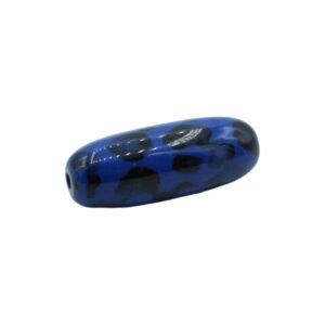 Oval Bead - Patterned – 45mm - Blue