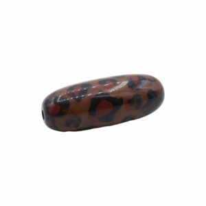 Oval Bead - Patterned – 45mm - Brown