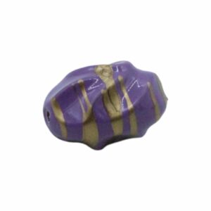 Nugget Bead - Patterned – 10mm - Purple