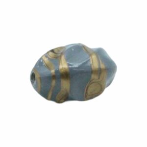 Nugget Bead - Patterned – 10mm - Grey