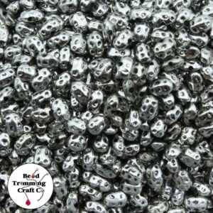 Oval Bead – Potato Shape - 8mm - Antique Silver