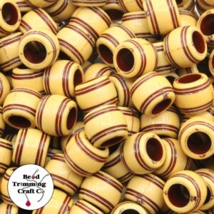 Barrel Bead – 12 x 10mm – Tan