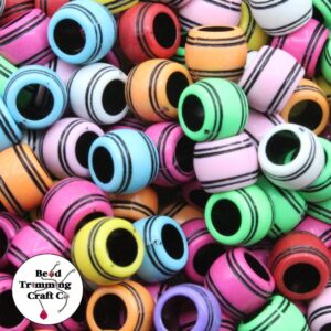 Barrel Bead – 12 x 10mm – Mixed Colour