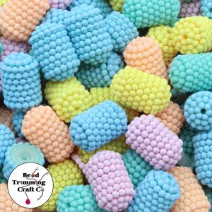 Oval Bead – Bubble – 18 x 12mm – Pastel Mix