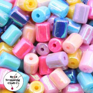 Barrel Bead - 12 x 9mm - Luster Mix