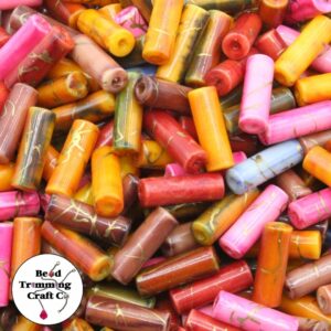 Tube Bead - 16 x 6mm - Mix Colour