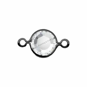 Swarovski Channel – Round – SS24 – 2 Loop – Gun Metal / Crystal