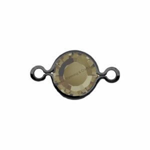 Swarovski Channel – Round – SS24 – 2 Loop – Gun Metal / Light Smoke Topaz