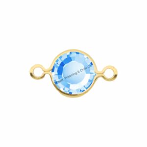 Swarovski Channel – Round – SS24 – 2 Loop – Gold / Aqua