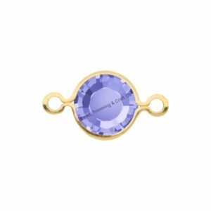 Swarovski Channel – Round – SS24 – 2 Loop – Gold / Tanzanite