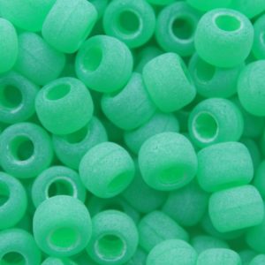 Pony Beads – 9mm – Green – Frost – ‘A’ Quality