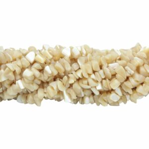 Mother Of Pearl Chips - Brown - 6 to 10mm – 80cm Strand