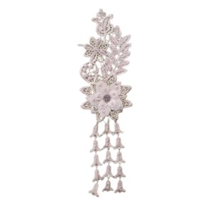 Floral Vine / Bell Tassel - 300 x 90mm - White