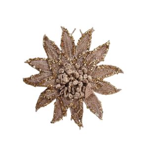 Flower - 110mm - Gold / Glitter