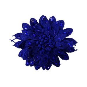 Flower - 120 x 100mm - Blue / Glitter