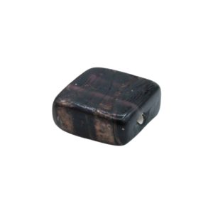 Czech Lampwork - Flat Square - 15mm - Purple