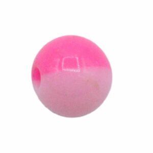 Round Bead – 12mm – 2 Colour – Light Pink / Pink
