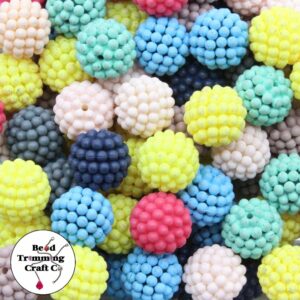 Round Mine Bead – 14mm – Matte Mix Colour