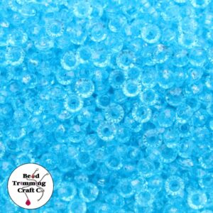 Bicone Bead – Flat – 6mm – Aqua - 100 Pieces