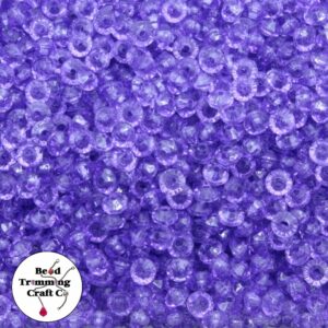 Bicone Bead – Flat – 6mm – Purple - 100 Pieces