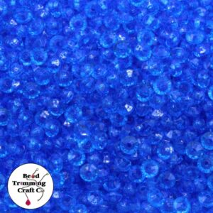 Bicone Bead – Flat – 6mm – Sapphire - 100 Pieces