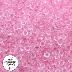 Bicone Bead – Flat – 6mm – Light Rose - 100 Pieces